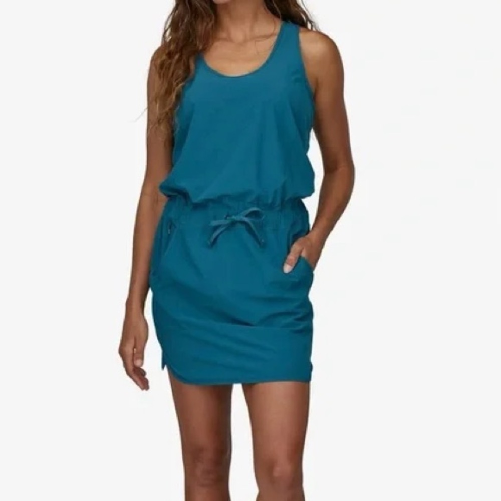 Patagonia Fleetwith Dress in Wavy Blue